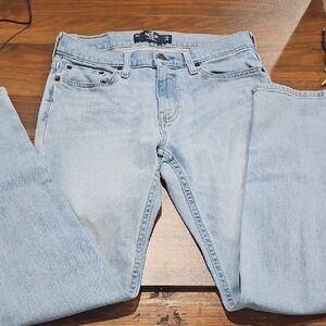 Hollister Men's Light Wash Straight Jeans